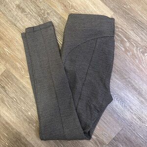 Stylish Black and White Herringbone Pants